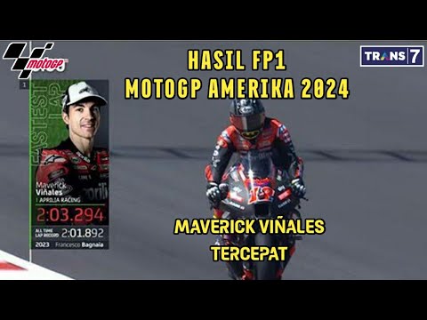 Hasil MotoGP Hari ini - Hasil Latihan Bebas 1 MotoGp Amerika 2024 - Jadwal motogp 2024