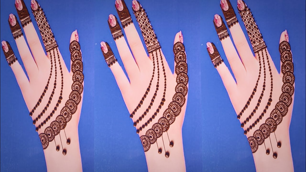 Amazing Unique New jewellery mehndi Design Rakhi Festival Mehndi