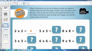 Tutorial: Smart Notebook Video Two - Tap to Reveal
