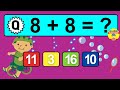 20 math quiz for kids  one digit addition quiz