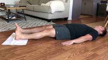 Towel Supine Eccentric Hamstring Curl