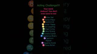 Acting Challenge!!!! #videoshort #acting #zodiac