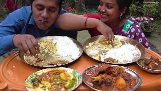 Exciting Lunch Mutton Curry with Fulkopi Kopta - Vola Fish Curry - Mix Veg - Best Indian Eating Show