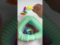 Satisfyingly Relaxing Mini Pop Tube Put In Big Pop Tubes #shorts