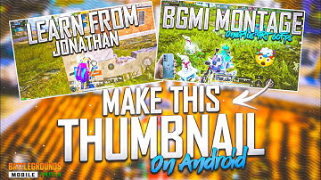 Thumbnail Like Capten Gaming ❤ // BGMI MONTAGE EDITING // BGMI MONTAGE THUMBNAIL EDITING