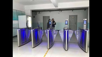 flap barrier gate with face recognition