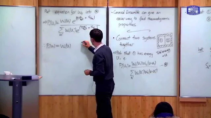 27. The Canonical Ensemble  -- Course in Thermal and Statistical Physics