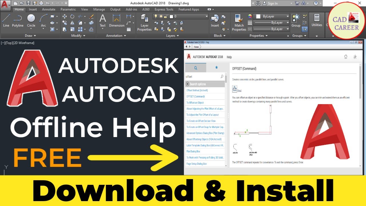  FREE Download Install AutoCAD Offline Help Complete Tutorial 