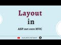 Layout in asp.net core MVC | Asp.net core MVC tutorial