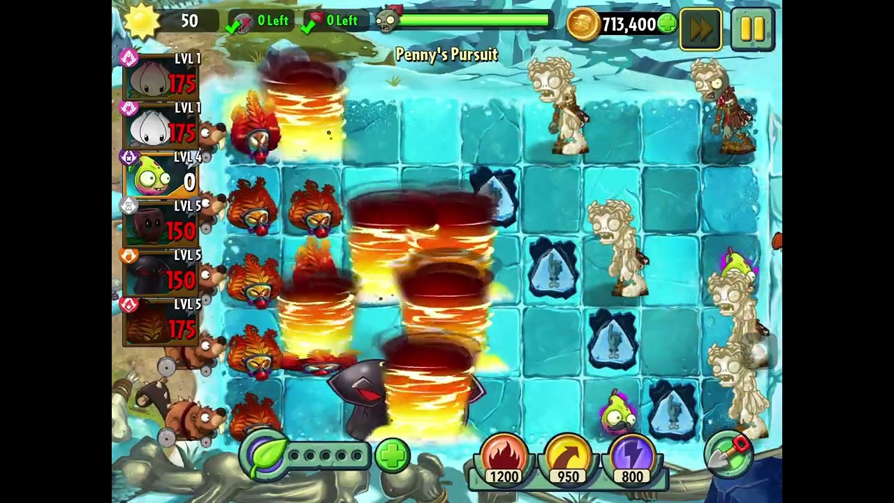 PvZ2 Penny's Pursuit Meteor Flower Gameplay Preview 
