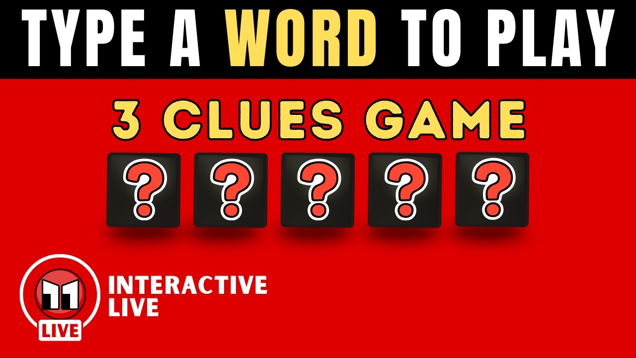 3 CLUES GAME LIVE | Guess the Word & Unlock Hidden Clues!