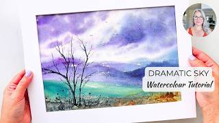 How to Paint Dramatic Watercolour Clouds | Loose Landscape Tutorial