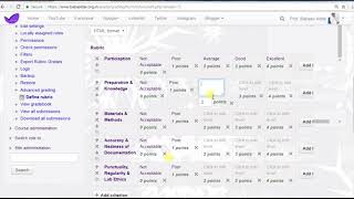 How to create Rubrics in Moodle?