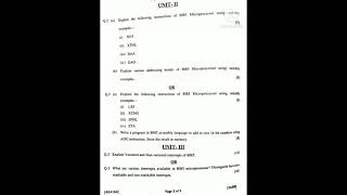 Microprocessors and Interfaces, 4th sem , back exam paper - 2020