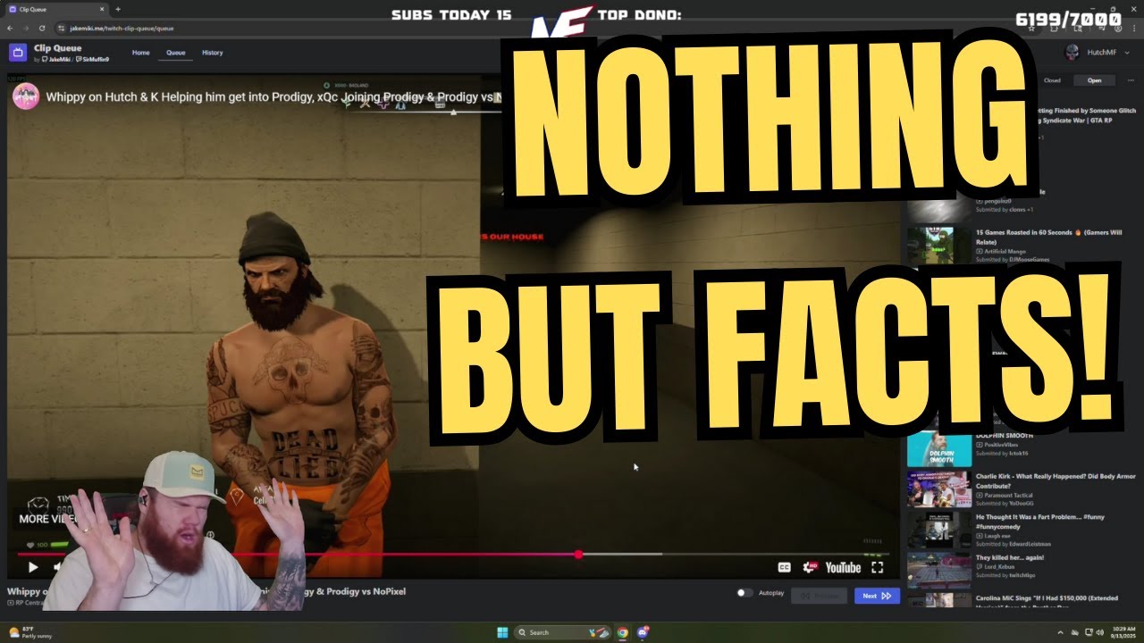 Hutch Reacts to Whippy's Take on xQc Joining Prodigy, K Dying to Someone Glitch Peaking Wall & More