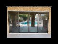Four panel patio door systems