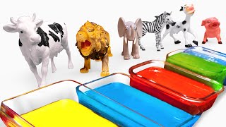 Play & Learn Animals with Colorful Paints - Best Preschool Toddler Learning Video