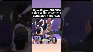 🫢 Skylar Diggins CRASHES OUT on EVERY REF after getting hit in face | Chicago Sky WNBA basketball Profile