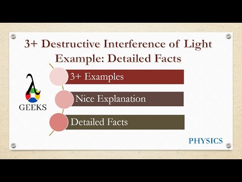 3+ Destructive Interference of Light Example: Detailed Facts