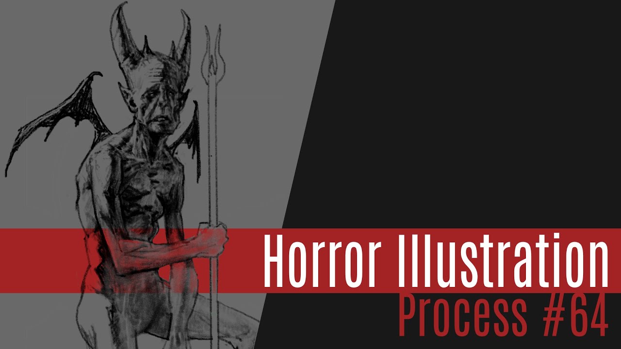 Horror Art Digital Painting Sketch - Character Process #64 in Krita ...