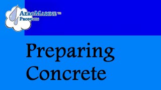 How to prepare a concrete floor for epoxy coating by AeroMarine Products