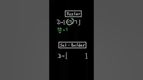 Roster Notatin To Set Builder Notation