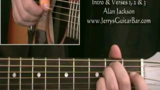 How To Play Alan Jackson Remember When (intro only) chords