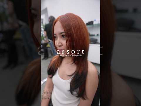 Copper Orange Dip Dye Hair Transformation #hairtransformation #hairconsultation