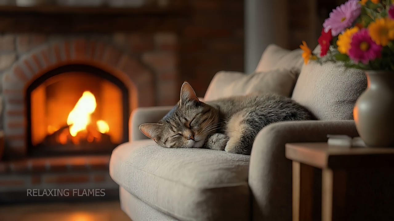 Высококачественная атмосфера камина 🔥 мелодичное пианино 🎶 Супер уютная ночная атмосфера