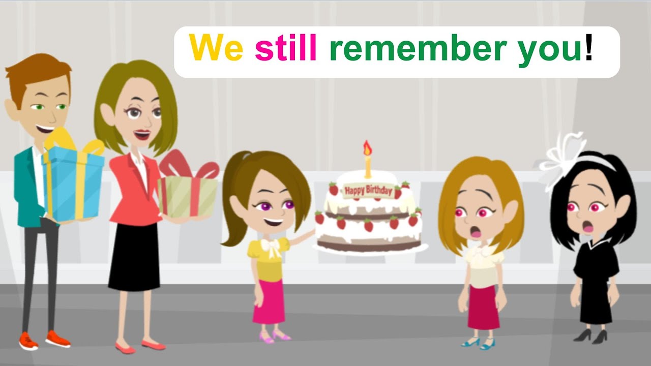 Nobody remembers Ella's sister's birthday - Funny English Animated - Ella English