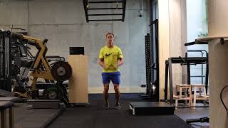 Split stance ankle leaps - light tear plyo - 4 low high