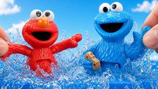Elmo & Cookie Monster's Pool Party Mishap! | Sesame Street Fun Learning Stories for Kids