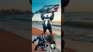 superheroes catch a shark part 1💥Avengers vs DC-All Marvel Characters#avengers#shorts#dc