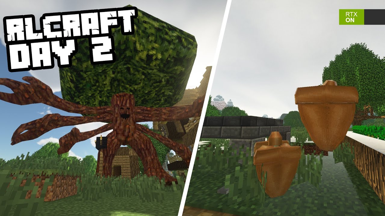 RLCRAFT (RTX ON) - A TREE TRIED TO KILL ME!! - YouTube