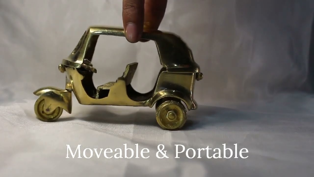 athizay Brass autorickshaw Miniature Showpiece Gifting and Decorative Brass Item for Home