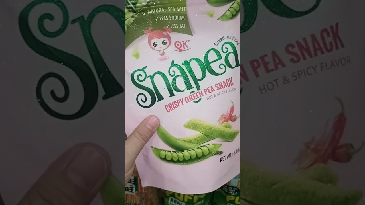 SNAPEA crispy green pea snack.. hot and spicy flavor 🌈🌈🌈 