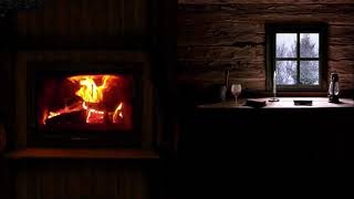 #Футаж горящий камин в доме лесника ◄4K•HD► #Footage a burning fireplace in the forester's house