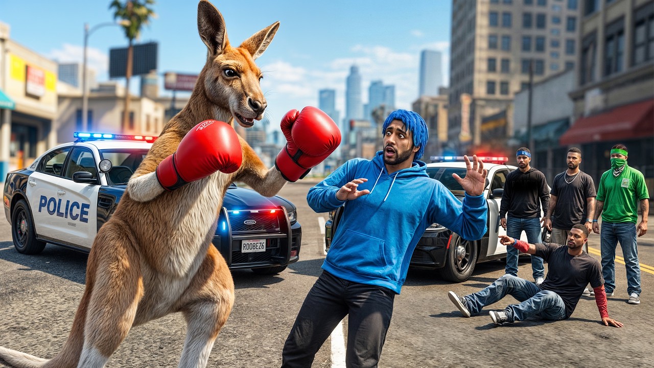 Scaring Players as a BOXING KANGAROO in GTA 5 RP!