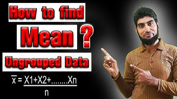 How to find mean(ungrouped data) in urdu hindi
