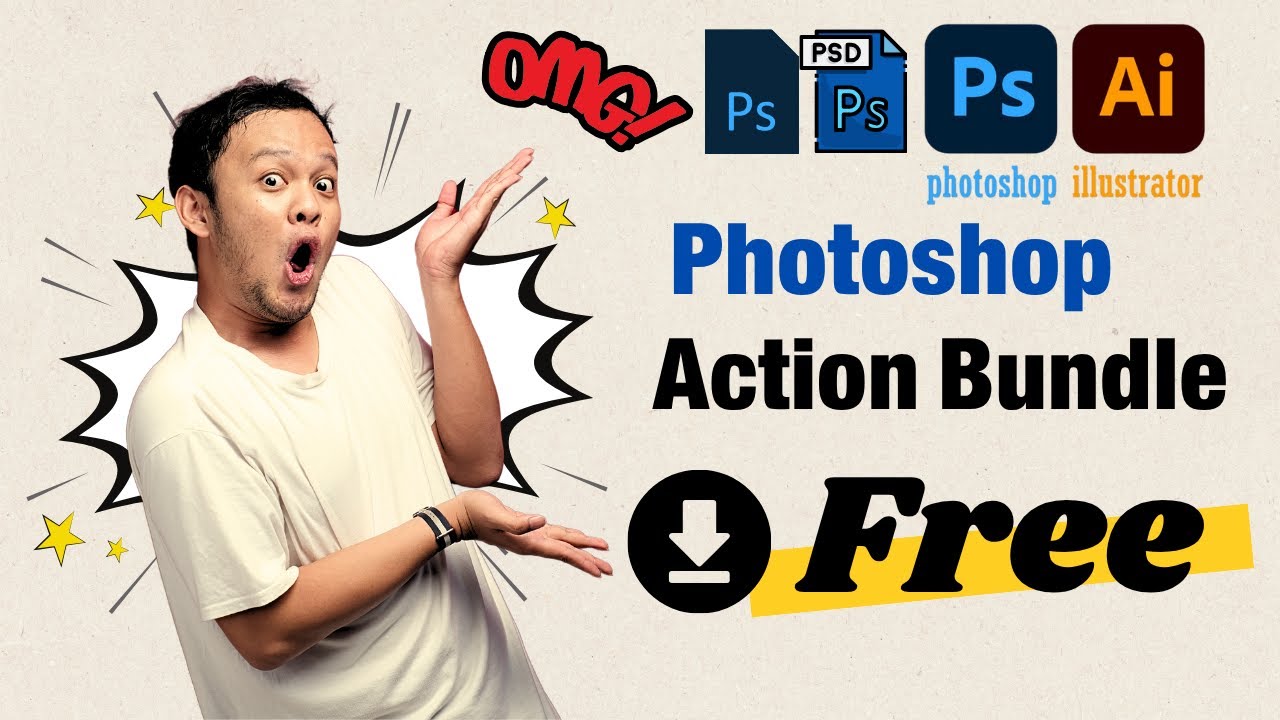 FREE 10,000 Photoshop Actions Pack 🎁 Boost Your Edits 2025 