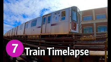 ⁴ᴷ NYC Subway Timelapse - Morning Rush Hour on the 7 - Flushing Line
