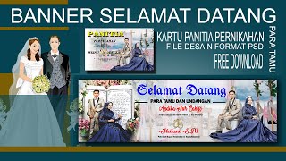 BANNER SELAMAT DATANG DAN KARTU PANITIA ACARA PERNIKAHAN FORMAT PSD | FREE DOWNLOAD BANNER SELAMAT DATANG DAN KARTU PANITIA ACARA PERNIKAHAN FORMAT PSD | FREE DOWNLOAD