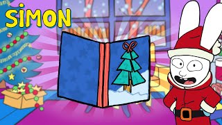 🎀 ¡Simón hace una tarjeta navideña paso a paso! 🎄 Aprende con Simón | Dibujos animados