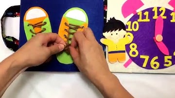 Quiet book No.3 (2-3 years old - Fine Motor Skills Development)