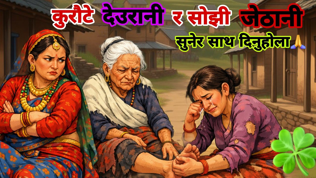 कुरौटे देउरानी र सोझी जेठानी(सासुलाई उचाल्नु सम्म उचालीन) नेपाली लोककथा।।Nepali Lok Katha 🍀🍀🍀