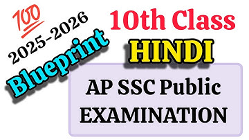 AP 10th 💯Hindi Question Paper Blueprint 2025-2026 | AP 10th Class Hindi Format design 2025-2026