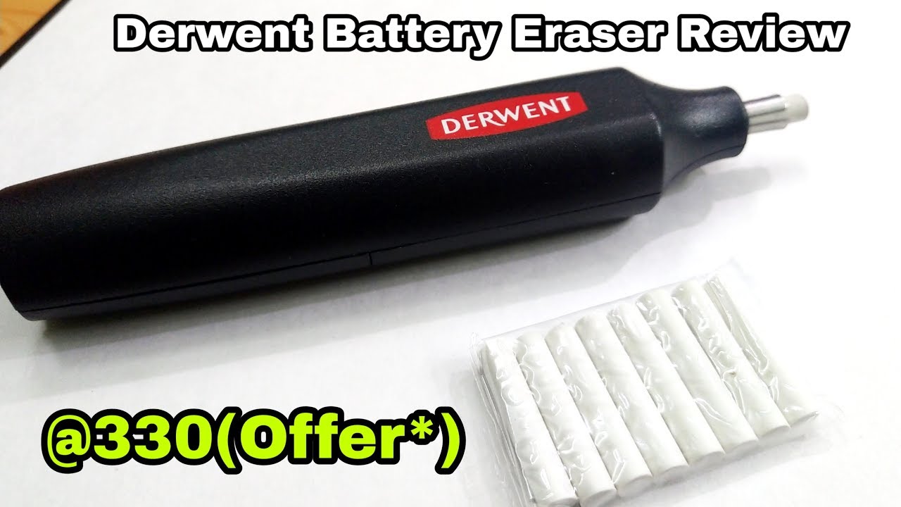 Derwent Battery Operated Eraser, Accessories