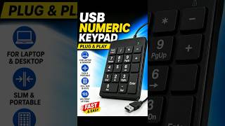 ⌨️Type Faster&amp;Work Smarter with the Portable USB Numeric Keypad🔢💻#usb #desksetup #worksmart #diy