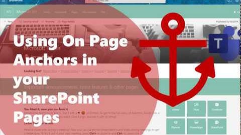 Using On Page Anchors in #Office365 #SharePoint Online