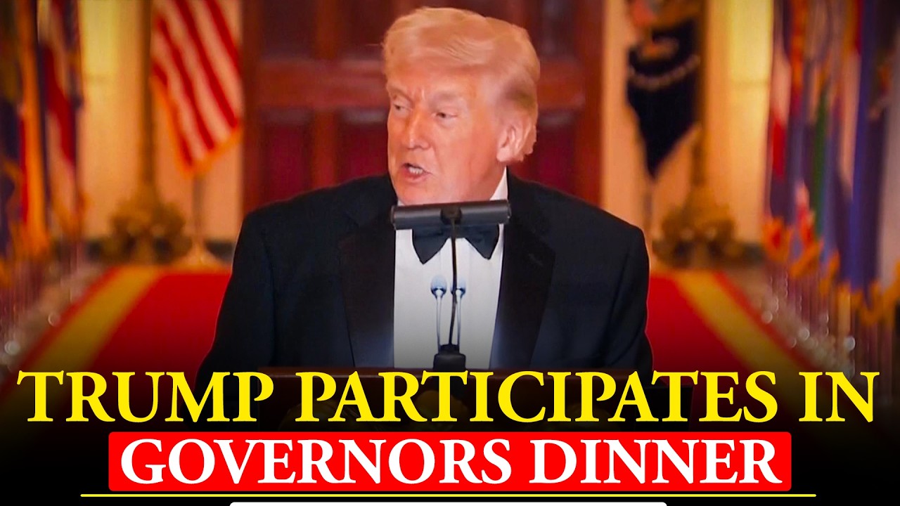 US President Trump and First Lady participate in a Governors Dinner in East Room